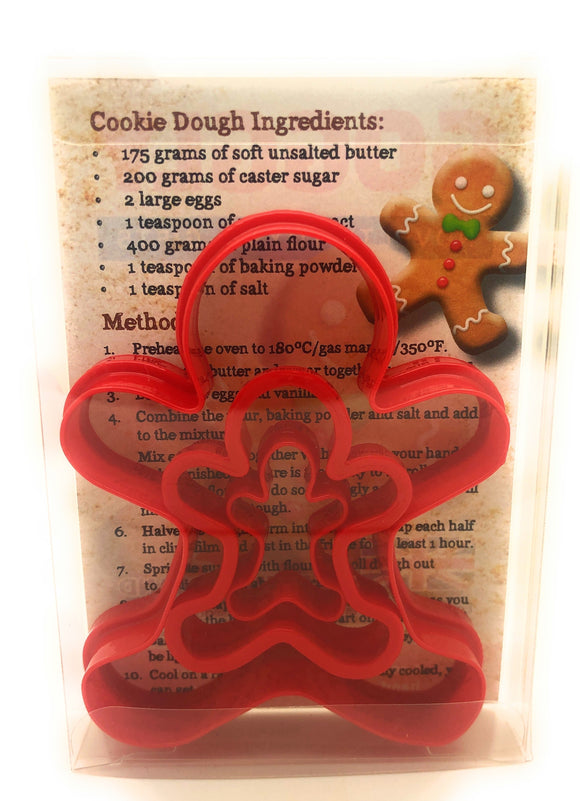 Gingerbread Man Cookie Cutter Set of 3