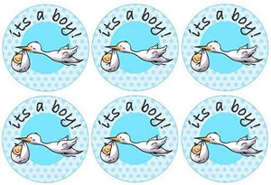 35 x Stork "Its a Boy" Cupcake Topper