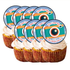 Pre Cut Personalised Your Image or Logo Cupcake Topper