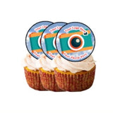 30 x Pre Cut Personalised Your Image or Logo Cupcake Topper