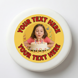 Pre Cut Round Personalised Photo/Your Logo Edible Fondant Icing Sheet Cake Topper