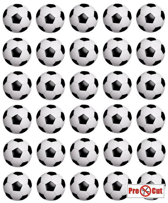 35 x Football Cupcake Topper