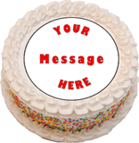Pre Cut Round Personalised Photo/Your Logo Edible Fondant Icing Sheet Cake Topper