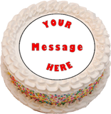 7.5 inch Personalised Photo/Your Logo Edible Fondant Icing Sheet Cake Topper