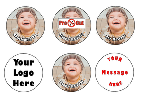 35 x Personalised Your Image or Logo Cupcake Topper