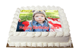 7.5 inch Square Personalised Photo/Your Logo Cake Topper Edible Fondant Icing Sheet Cake Topper