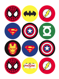 35 x Super hero Cupcake Topper